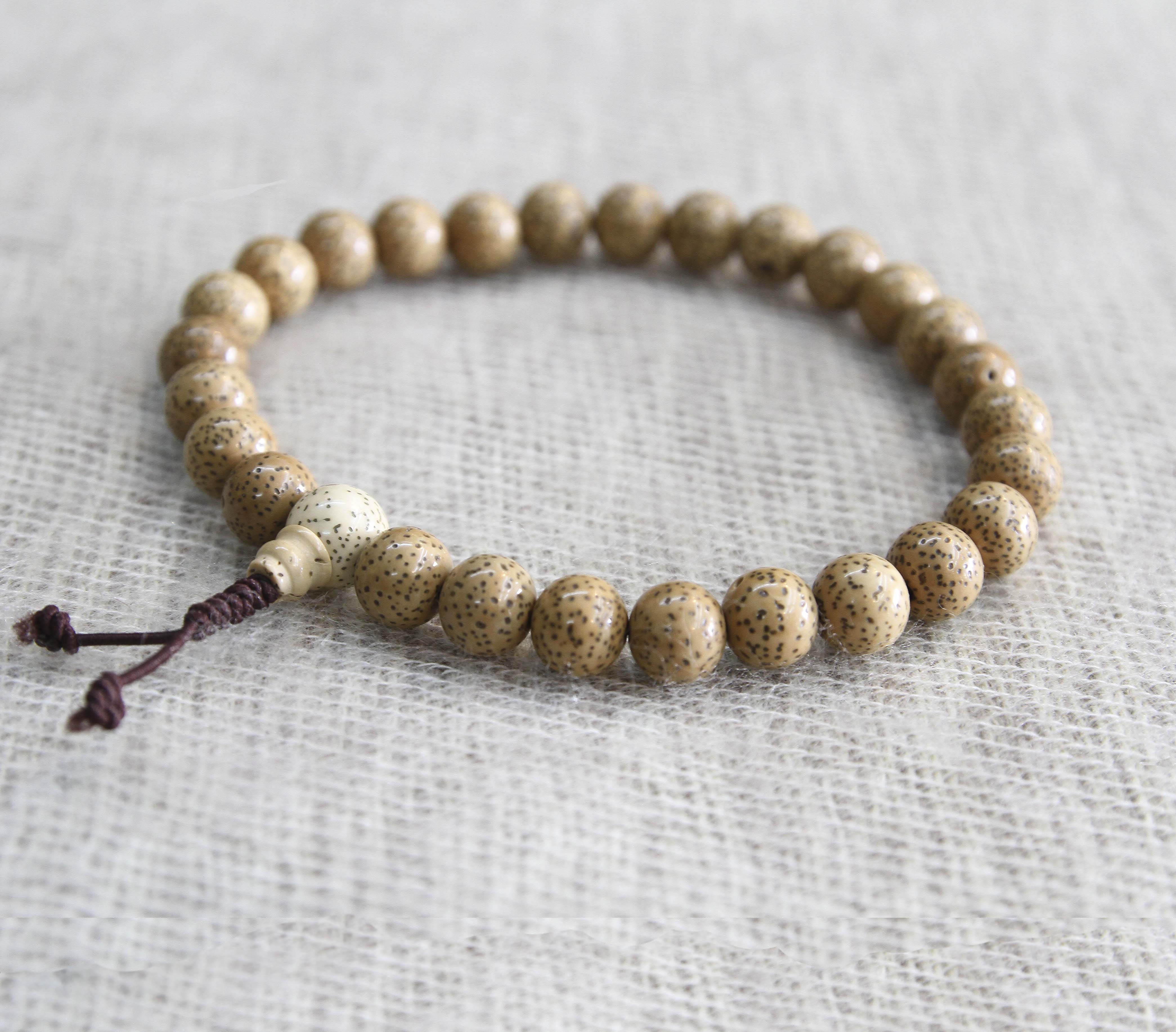 Enlightenment Lotus Seed Wrist Mala