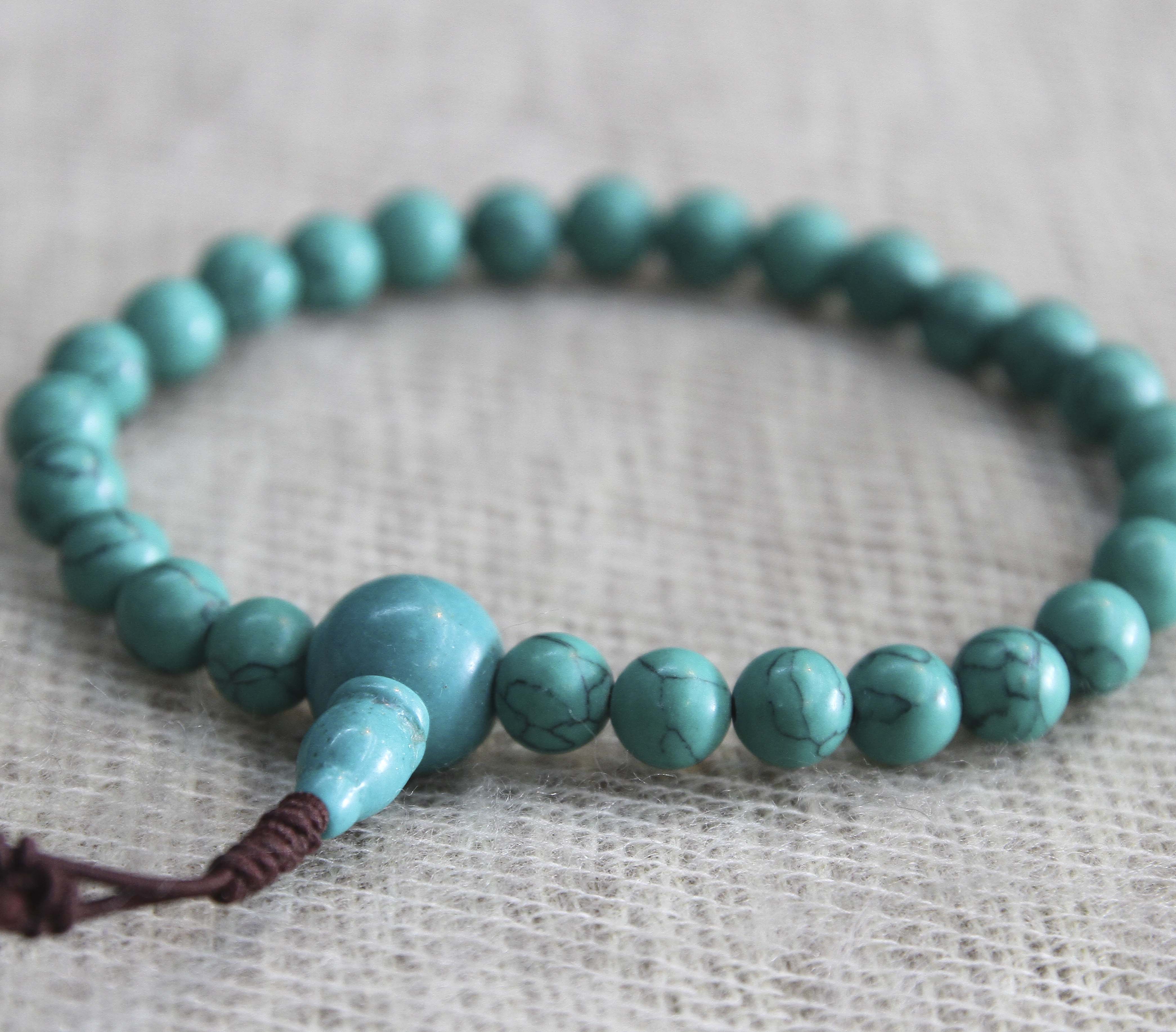Grounding Turquoise Wrist mala