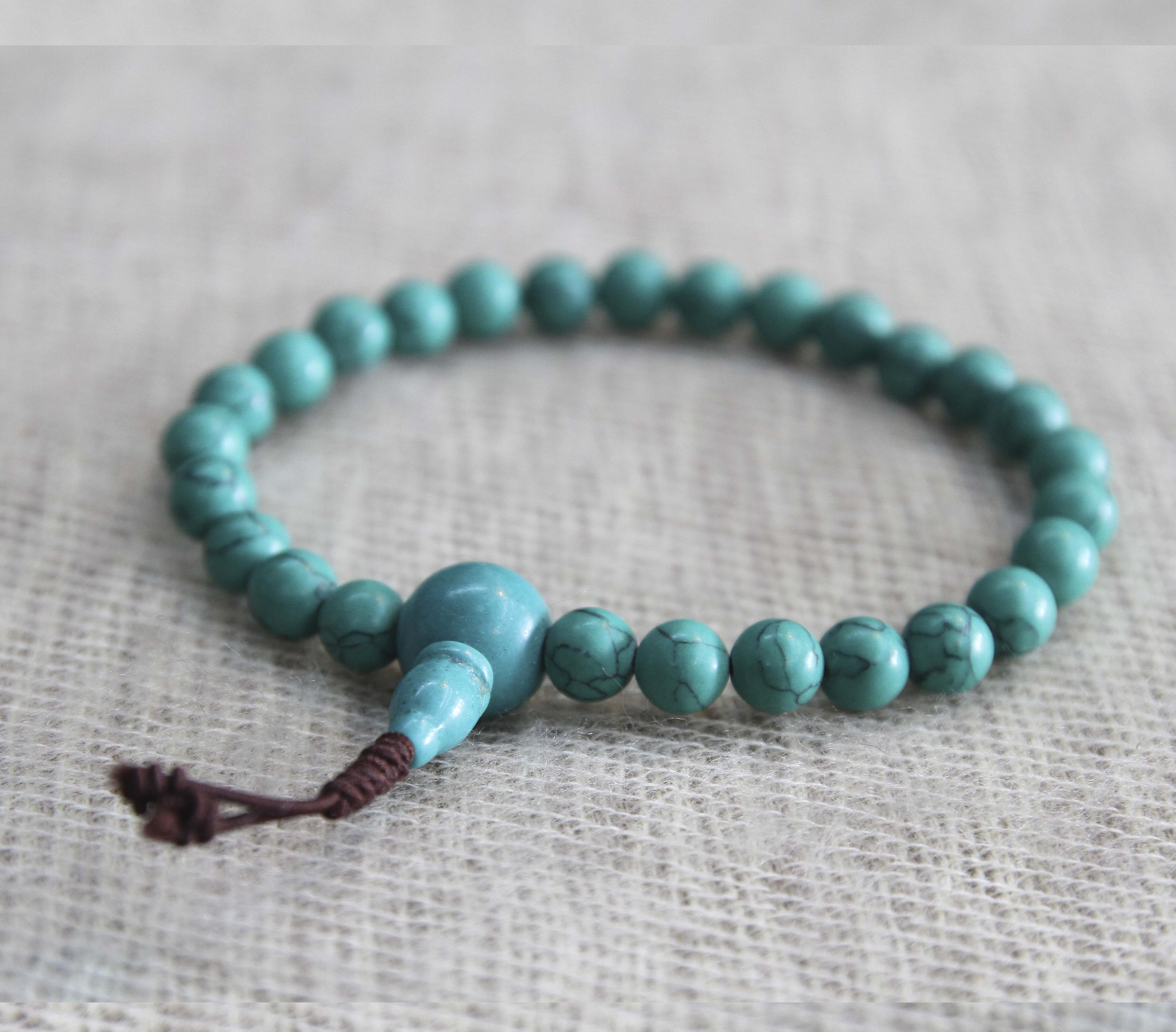 Grounding Turquoise Wrist mala
