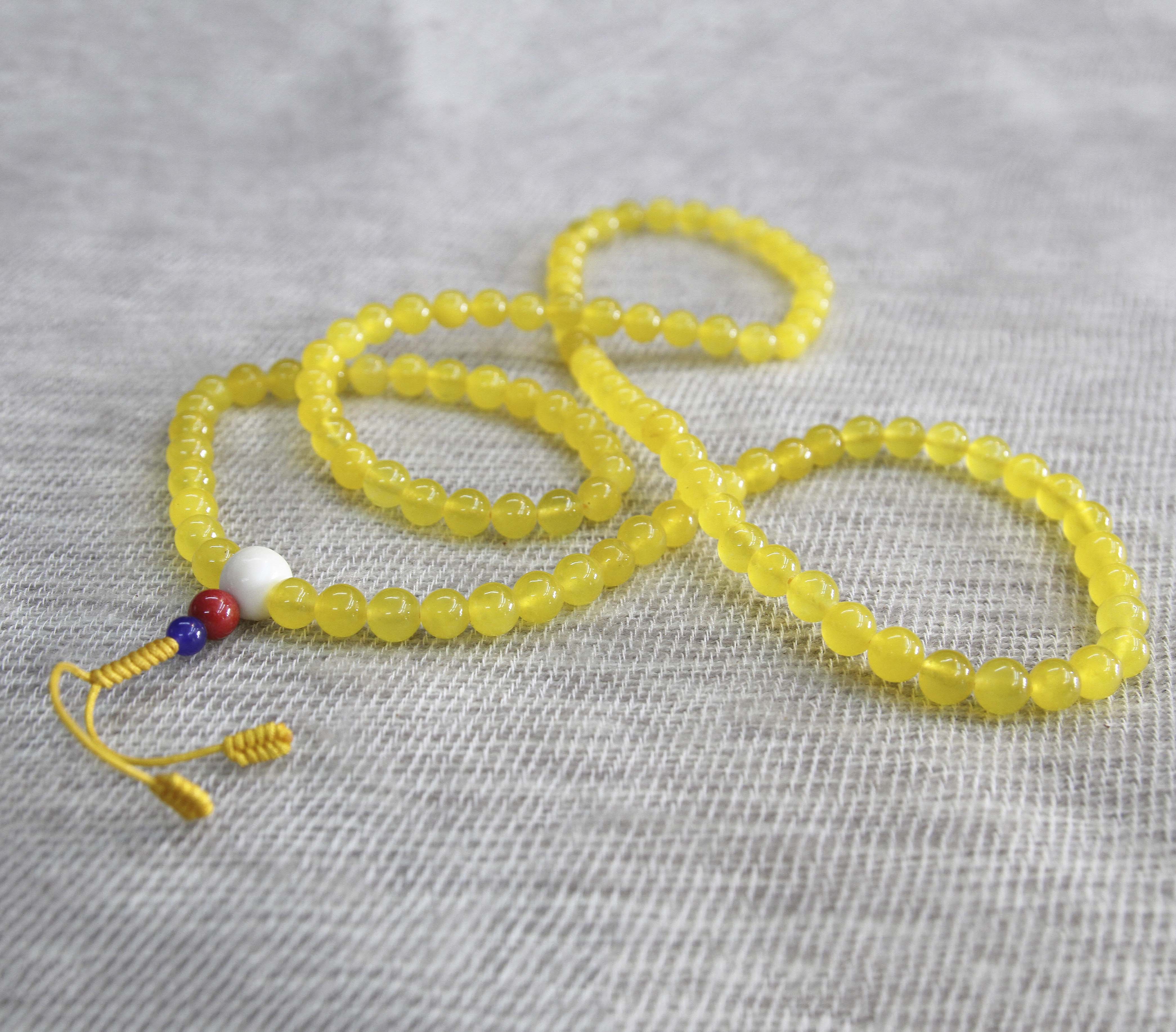 Powerful Yellow Jade Mala