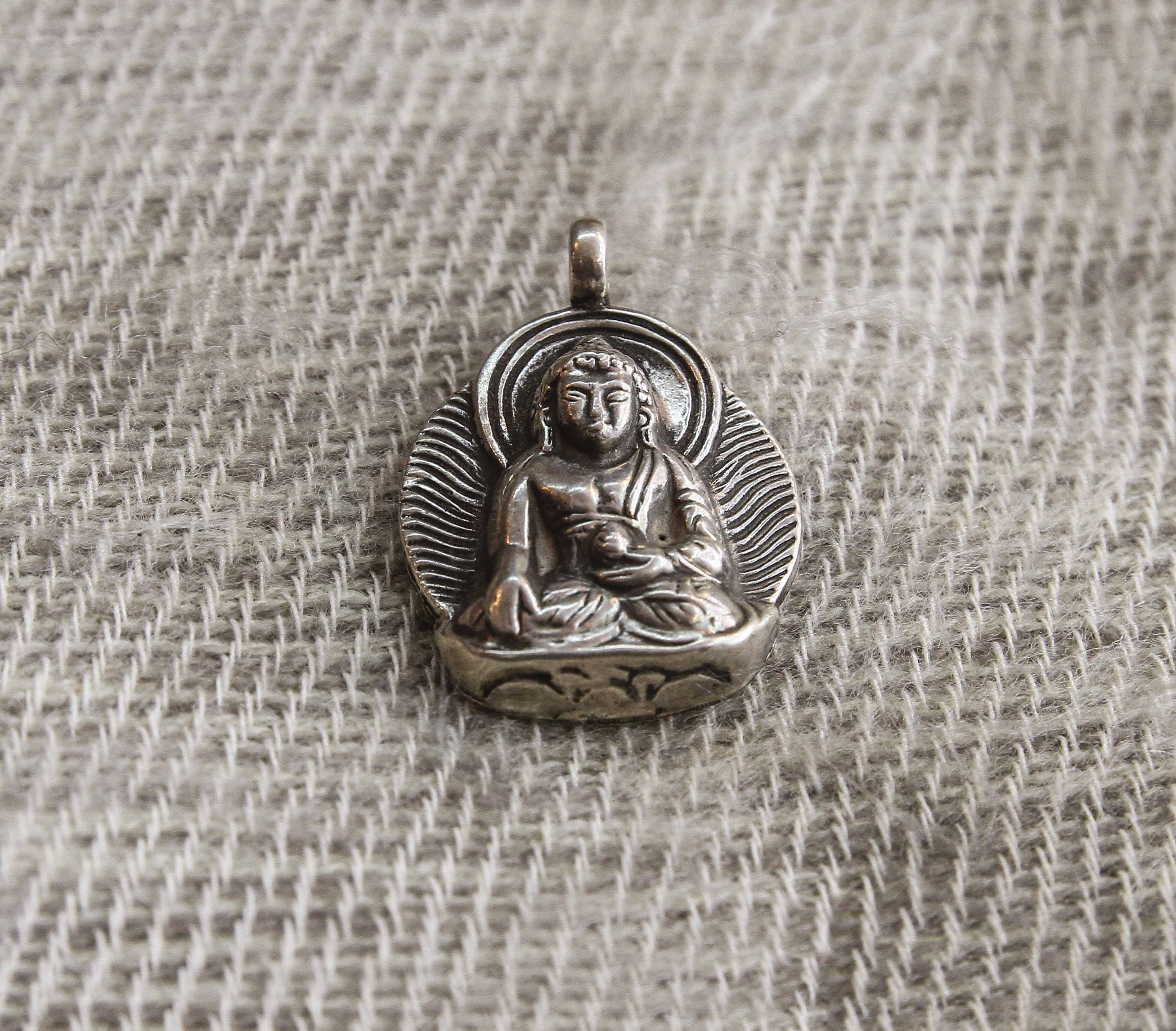 Adorable Silver Buddha Pendant