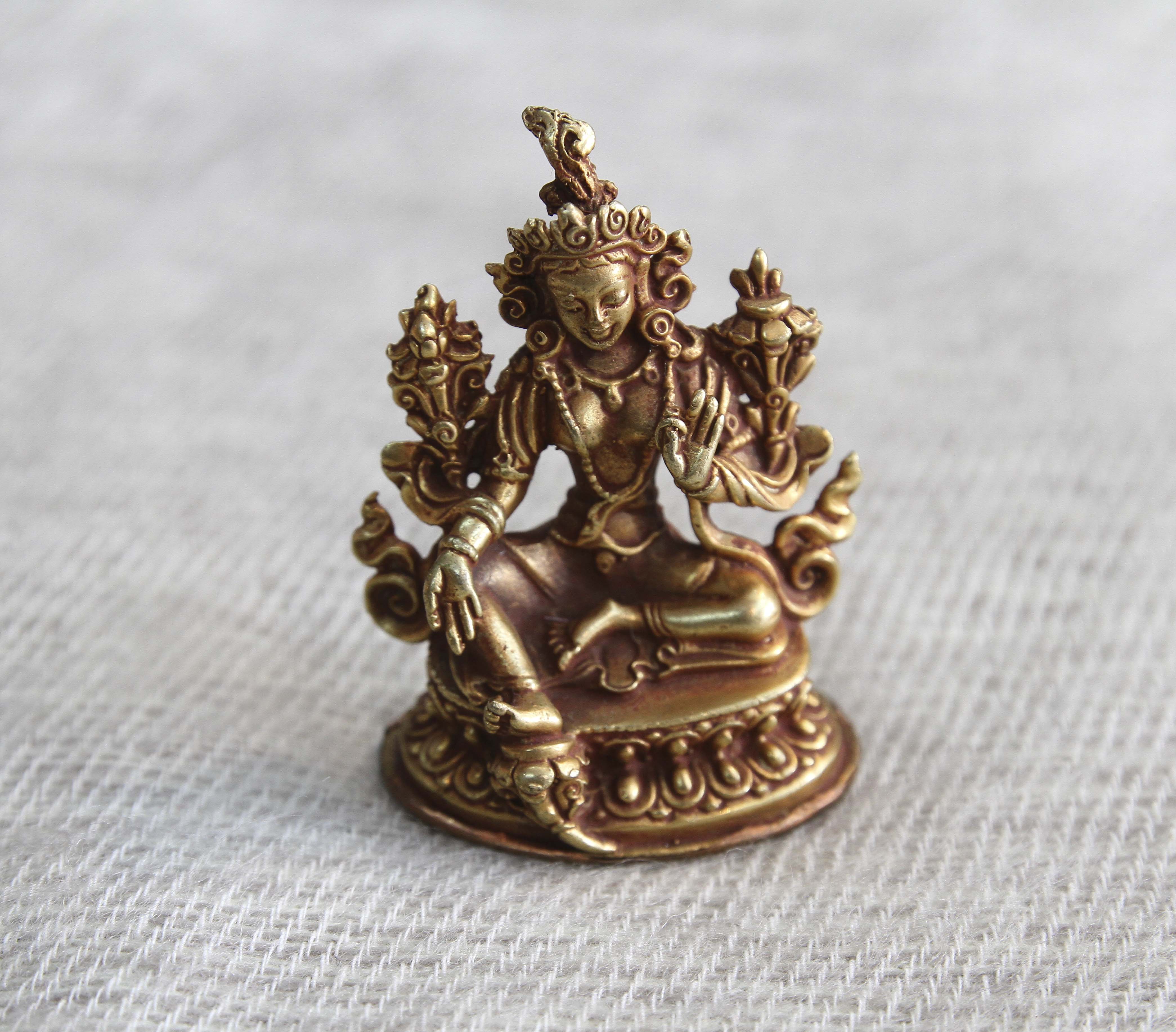 Blissful Green Tara Statue